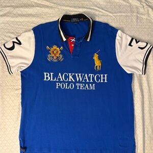 BLACKWATCH Polo Team by Ralph Lauren Blue Polo Shirt Men’s Size XXL